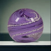 Round crystal Glass paperweight from cremation ashes