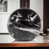 Round crystal Glass paperweight from cremation ashes