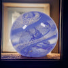Round crystal Glass paperweight from cremation ashes