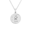 Moons Pawprint Memorial Pendants with Fine Crystal - Engraved