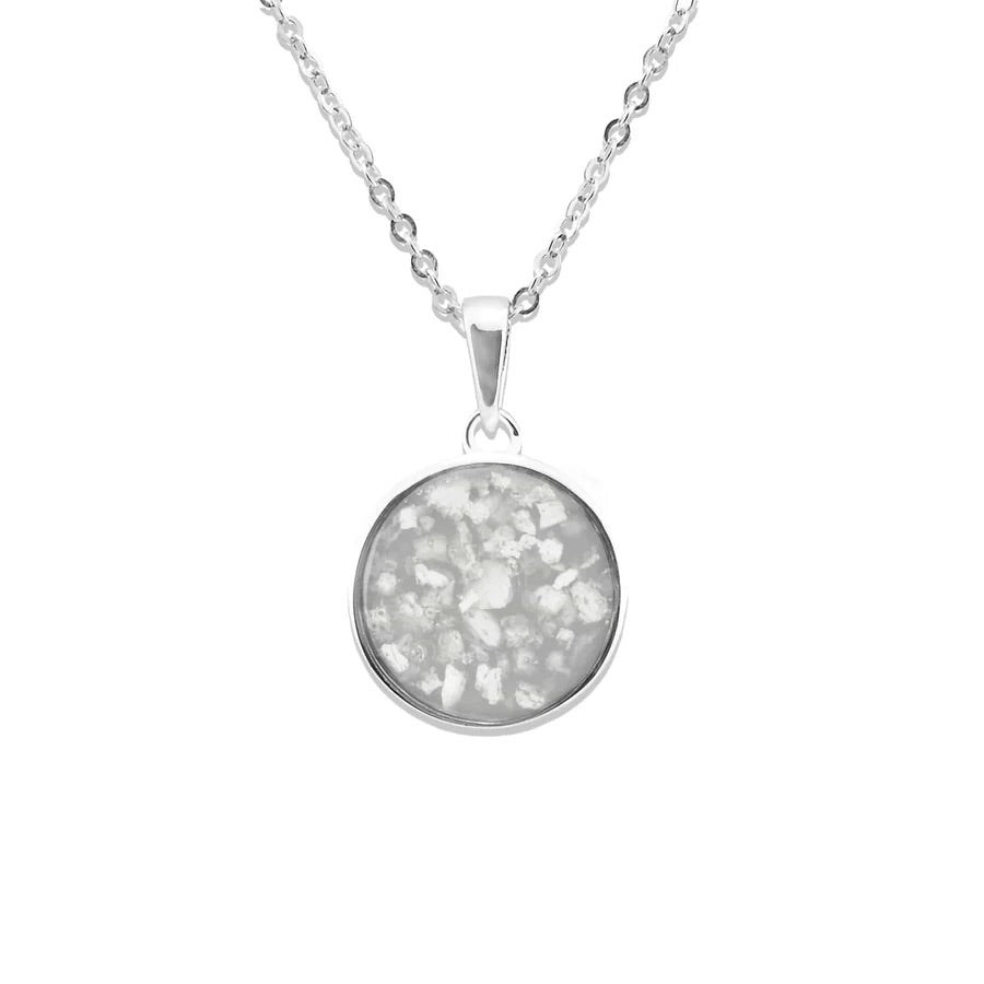 Ladies Classic Round Memorial Ashes Pendant