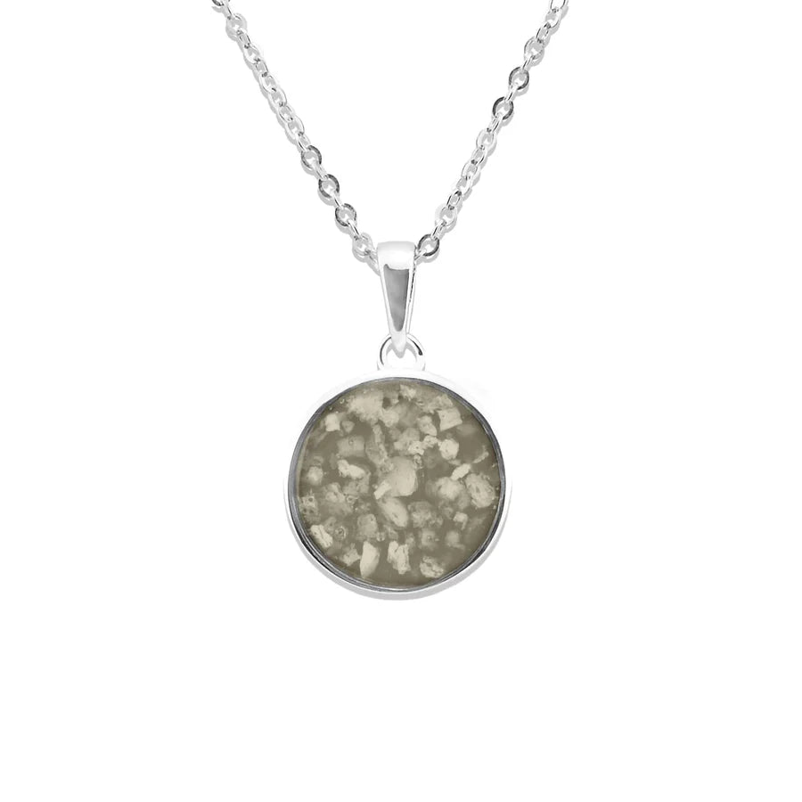 Ladies Classic Round Memorial Ashes Pendant