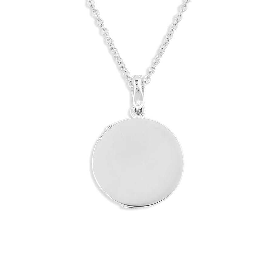 Moons Pawprint Memorial Pendants with Fine Crystal - Engraved