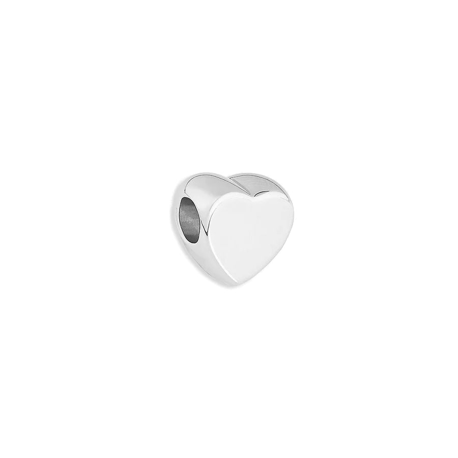 Heart Pawprint Memorial Charm Bead - Engraved