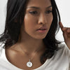 Moons Pawprint Memorial Pendants with Fine Crystal - Engraved